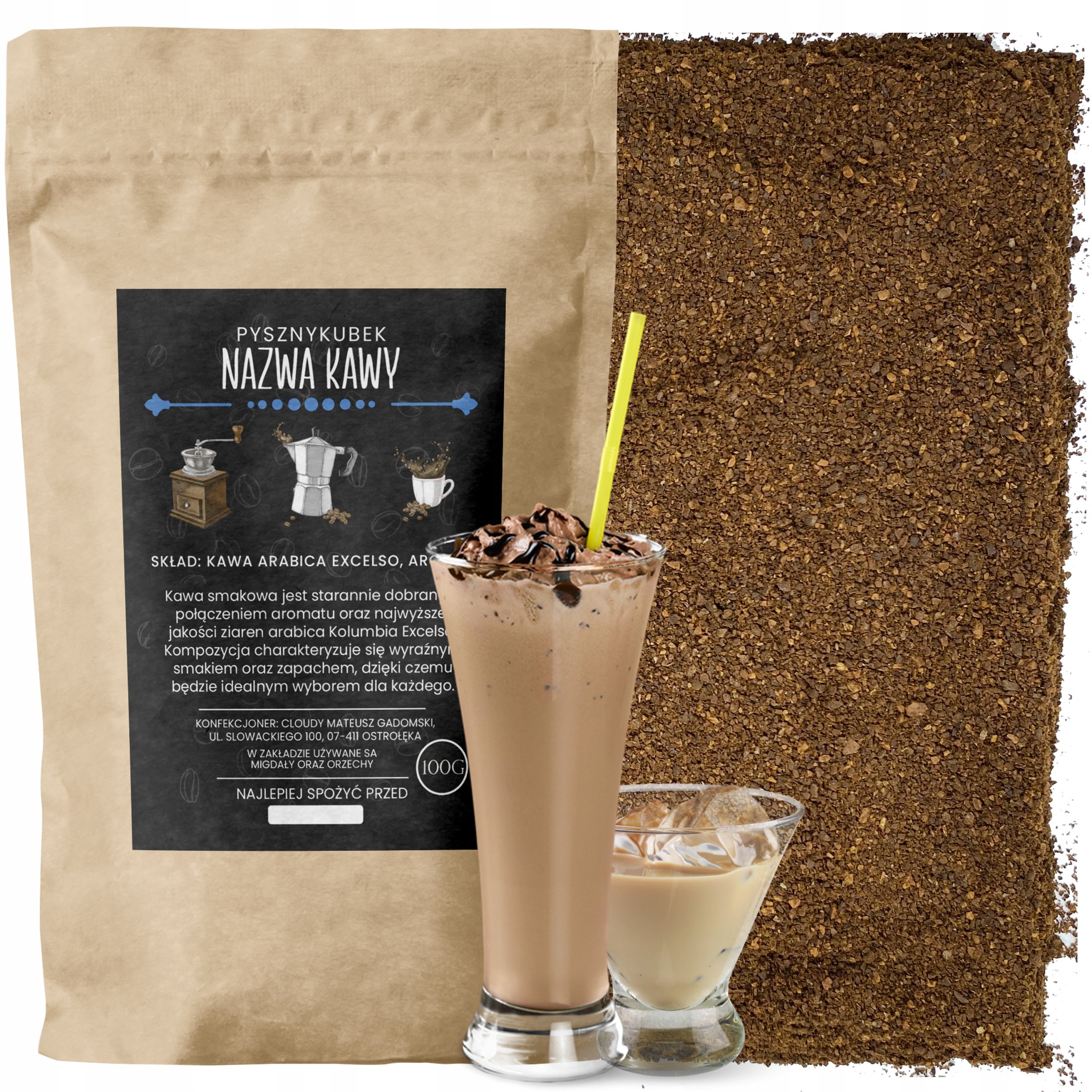 Kawa Mielona smakowa Irish Cream 1000G 1KG