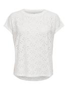 Koszulki i topy damskie - ONLY Koszulka "Smilla" w kolorze białym - miniaturka - grafika 1