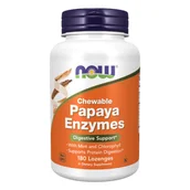 Witaminy i minerały - Now Foods NOW Chewable Papaya Enzymes 180tabs - miniaturka - grafika 1