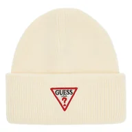 Czapki damskie - Damska Czapka zimowa GUESS BEANIE PATCH TRIANGOLO AW5234VIS01-OFF – Biały - miniaturka - grafika 1