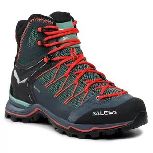 Buty trekkingowe damskie - Trekkingi Salewa Ws Mtn Trainer Lite Mid Gtx GORE-TEX 61360-5585 Feld Green/Fluo Coral 5585 - grafika 1