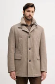 Płaszcze męskie - Joop! płaszcz z dodatkiem wełny kolor beżowy 30048637 - miniaturka - grafika 1