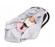 Śpiworki dla dzieci - Śpiworek Dla Niemowlaka Floo For Baby 78X78 Cm Szary Królik - miniaturka - grafika 1
