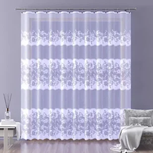 Firanka żakardowa metrażowa wys. 250 cm Ebenoida A142 biała - Firany - miniaturka - grafika 1