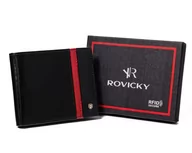 Portfele - Skórzany portfel męski na karty z ochroną RFID Protect — Rovicky - miniaturka - grafika 1