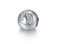 Charmsy - Pandora Valerio.pl Rodowany srebrny charms dziecięce stópki nóżki cyrkonie srebro 925 GS075 GS075 - miniaturka - grafika 1