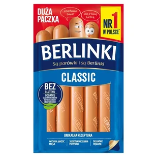 Berlinki Classic Parówki 450 g - Kiełbasa i wędliny - miniaturka - grafika 1