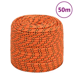 vidaXL Linka żeglarska, pomarańczowa, 6 mm, 50 m, polipropylen - Żeglarstwo - miniaturka - grafika 1