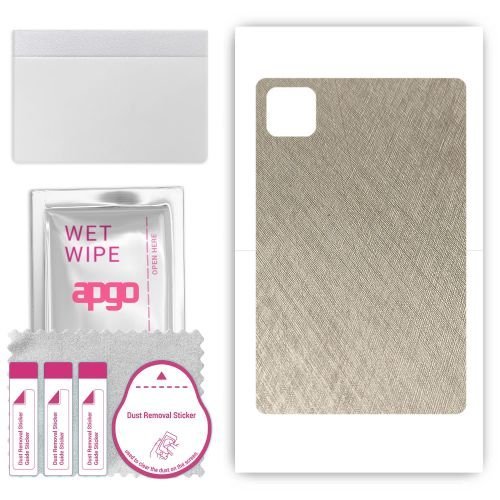 folia naklejka skórka strukturalna na TYŁ do Doogee T10S - Tytan Srebrny - apgo SKINS