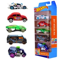 Samochody i pojazdy dla dzieci - HOT WHEELS 5-PACK ZESTAW 5 AUTEK SAMOCHODÓW POJAZDY NA PREZENT HLY72 - miniaturka - grafika 1