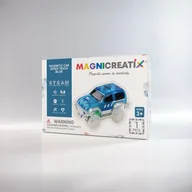 Klocki - Klocki Magnetyczne SAMOCHÓD WYŚCIGOWY NIEBIESKI MAGNICREATIX - miniaturka - grafika 1