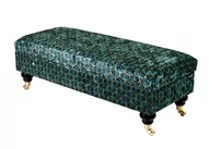 Ławki do przedpokoju - Kufer tapicerowany skrzynia QM-7 95cm EMRAWOOD Wachlarze Artdeco 03 - miniaturka - grafika 1