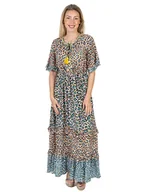 Sukienki - Isla Bonita by SIGRIS Sukienka w kolorze brzoskwiniowo-turkusowo-czarnym - miniaturka - grafika 1