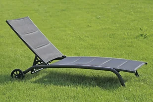 Zestaw leżaków ogrodowych aluminiowych Ibiza Black / Black - Leżaki ogrodowe - miniaturka - grafika 6
