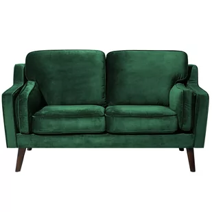 Beliani Sofa dwuosobowa tapicerowana zielona LOKKA - Sofy i kanapy - miniaturka - grafika 1