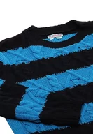 Swetry damskie - Libbi Damski sweter z dzianiny CZARNY TURKIS XS/S, czarny turkusowy, XS - miniaturka - grafika 1