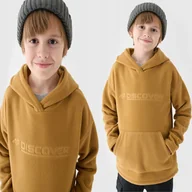 Bluzki dla dziewczynek - POLAR CHŁOPIĘCY 4F 122 BLUZA POLAROWA DZIECIĘCA Z KAPTUREM TFLEM213 AW24 - miniaturka - grafika 1