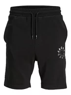 Spodenki damskie - JACK&JONES PLUS Męskie szorty dresowe Jpstwarrior w Pls, czarny, 48 - miniaturka - grafika 1