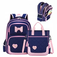 Zestawy szkolne - Zestaw Plecak Szkolny Torebka Młodzieżowy Pojemny Dla Dziewczynki - miniaturka - grafika 1