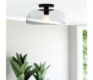 Lampy sufitowe - Alora Mood ALM-SYLVIA-SF-BK-CL - Lampa sufitowa SYLVIA 1xE27/60W/230V czarna - miniaturka - grafika 1