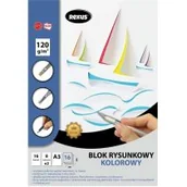 Szkolne artykuły papiernicze - BENIAMIN Blok rysunkowy A3/16K kolorowy barwiony - Beniamin - miniaturka - grafika 1