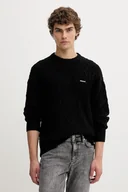 Swetry męskie - Guess Jeans sweter z dodatkiem wełny męski kolor czarny M5BR04 Z0561 - miniaturka - grafika 1