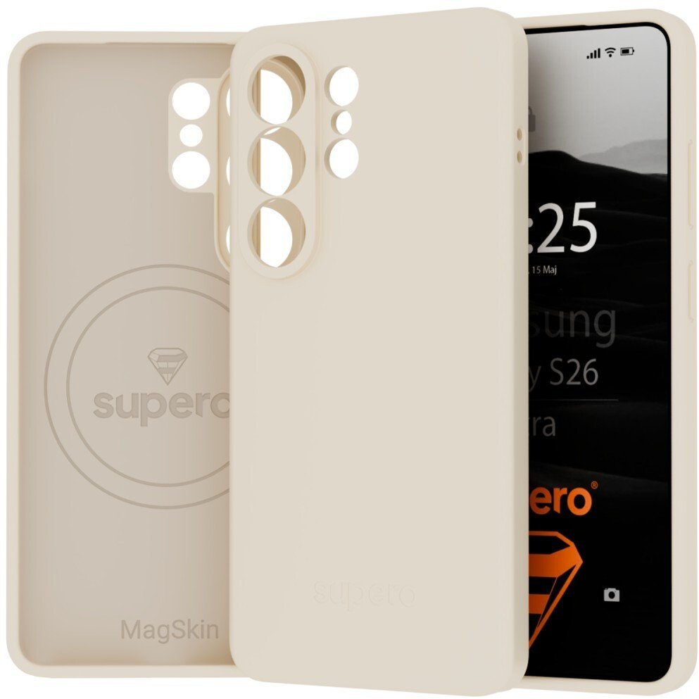 SUPERO Etui silikonowe Supero MagSkin MagSafe do Samsung Galaxy S26 Ultra, beżowe