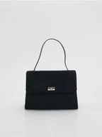 Torebki damskie - Reserved - Torebka z imitacji zamszu - czarny - miniaturka - grafika 1