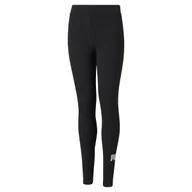Legginsy - Legginsy dziewczęce Puma ESSENTIAL LOGO czarne 58703501-152 - miniaturka - grafika 1