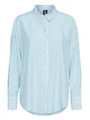 Bluzki damskie - Vero Moda Bluzka w kolorze błękitno-białym - miniaturka - grafika 1