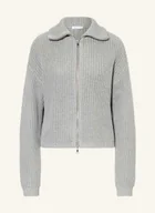 Swetry damskie - Mrs & Hugs Kardigan grau - miniaturka - grafika 1