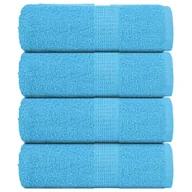 Ręczniki - vidaXL Ręczniczki, 4 szt., turkusowe, 30x30 cm, bawełna 100% - miniaturka - grafika 1