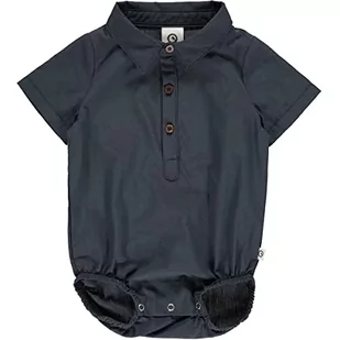 Müsli by Green Cotton Poplin S/S Shirt Body Płaszcz bazowy Unisex Dziecko, Noc niebieski, 62 - Płaszcze damskie - miniaturka - grafika 1