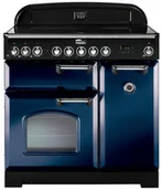 Kuchenki elektryczne - Kuchnia z płytą ceramiczną FALCON Classic Deluxe 90 Niebieski regal chrom - miniaturka - grafika 1