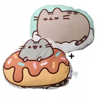 Poduszki dekoracyjne - 2 SZTUKI PUSHEEN PUSZIN PODUSZKA KSZTAŁTKA PRZYTULANKA KOT DLA DZIECKA - miniaturka - grafika 1