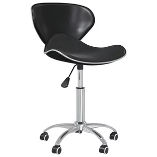 vidaXL Obrotowe krzesła stołowe 2 szt. czarne sztuczna skóra 335140 - Krzesła - miniaturka - grafika 1