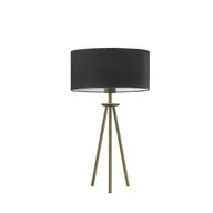 Lampy stojące - Lysne, Lampka stołowa z welurowym abażurem ALTA VELUR, Czarny - miniaturka - grafika 1