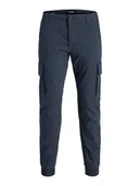 Spodnie męskie - Jack & Jones Bojówki "Paul" w kolorze granatowym - miniaturka - grafika 1