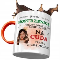 Kubki - Kubek Pomarańczowy Dla Siostrzenicy na Prezent z Nadrukiem ze Zdjęciem + Opakowanie na prezent (wzór 03) - miniaturka - grafika 1