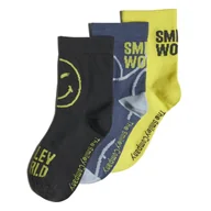 Skarpetki dla dzieci - Dziecięce Skarpety za kostkę ADIDAS SMILEY SOCKS JG5804 – Czarny - miniaturka - grafika 1