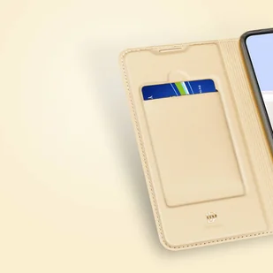Dux Ducis Skin Pro kabura etui pokrowiec z klapką Samsung Galaxy A22 4G złoty - Etui i futerały do telefonów - miniaturka - grafika 10