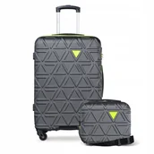 Walizki - PUCCINI Zestaw Komplet WALIZEK Podróżnych 4 Kółka Średnia + Kuferek ABS 2w1 - miniaturka - grafika 1