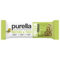 Batoniki - Purella Superfoods Protein Crunchy, baton proteinowy, matcha & yuzu, 45 g - miniaturka - grafika 1