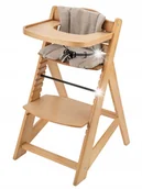 Krzesełka do karmienia - Krzesełko Fotelik Do Karmienia Drewniane Składane Dla DziecI + Taca MOBY - miniaturka - grafika 1