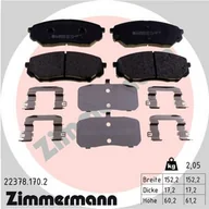 Klocki hamulcowe - Klocki hamulcowe - komplet ZIMMERMANN 22378.170.2 - miniaturka - grafika 1