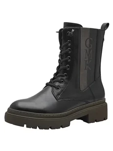Marco Tozzi by Guido Maria Kretschmer Damskie buty Laced 2-85207-43, modne kozaki, czarne/khaki, 41 EU, Black khaki., 41 EU - Kozaki damskie - miniaturka - grafika 1