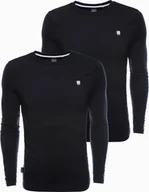 Koszulki męskie - Ombre Zestaw longsleeve męski z długim rękawem - mix 2-pak V3 Z40 M - miniaturka - grafika 1