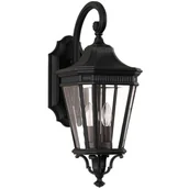 Lampy ogrodowe - Feiss COTSWOLD LANE FE/COTSLN2/M BK kinkiet 2x60W E14 - miniaturka - grafika 1