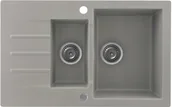 Zlewozmywaki - Kernau Zlewozmywak granitowy KGS A 6079 1,5B1D Grey Metallic - miniaturka - grafika 1