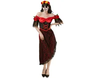 Stroje karnawałowe - Zestaw dla dorosłych Hiszpanka (nakrycie głowy, sukienka), rozm. S - miniaturka - grafika 1